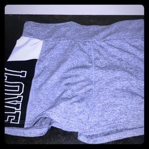Gray "Love" shorts